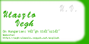 ulaszlo vegh business card